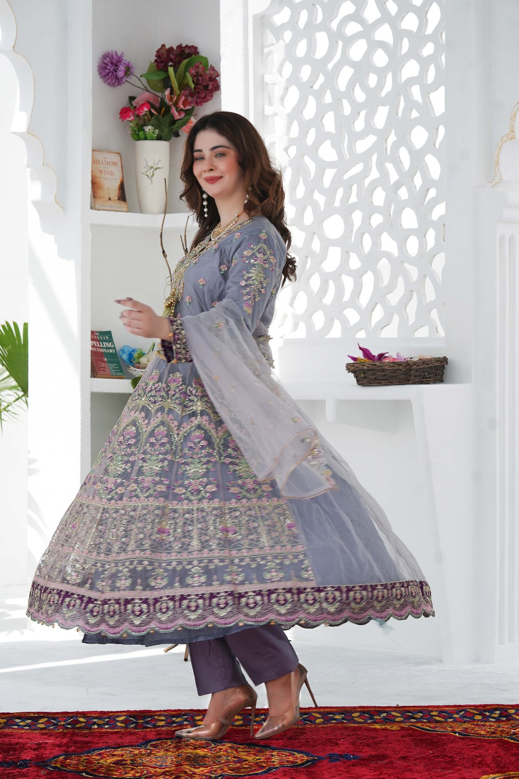 SS-1024 – Multihead Embroidered Firak with Crystal Handwork ✨