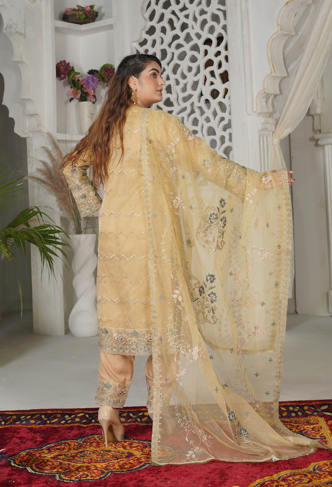 SS-1043 – Lemon Organza Kurta Set ✨